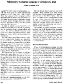 Poliomyelitis vaccination campaign in Salt Lake City Utah