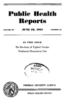 Public Health Reports  v 66 no 25  cover