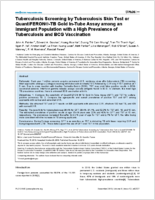 Tuberculosis Screening by Tuberculosis Skin Test or QuantiFERONTB Gold InTube Assay among an Immigrant Population with a High Prevalence of Tuberculosis and BCG Vaccination