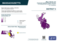 MA Congressional District 04 Stroke and Federally Qualified Health Centers Map 119th Congress