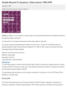 Health Hazard Evaluations Tuberculosis 1990 to 1999 Superseded