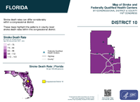 FL Congressional District 10 Stroke and Federally Qualified Health Centers Map 119th Congress