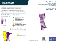 MN Congressional District 07 Stroke and Stroke Centers Map 119th Congress