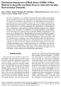 Continuous assessment of back stress CABS a new method to quantify lowback stress in jobs with variable biomechanical demands