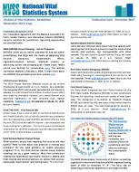 National Vital Statistics System Division of Vital Statistics newsletter  November  2023 issue