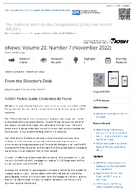 NIOSH eNews Volume 20 Number 7 November 2022
