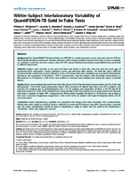 WithinSubject Interlaboratory Variability of QuantiFERONTB Gold InTube Tests