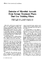 Emission Of Microbial Aerosols From Sewage Treatment Plants That Use Trickling Filters