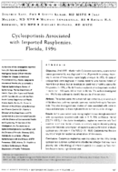 Cyclosporiasis associated with imported raspberries Florida 1996