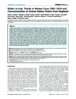 Rabies in Iraq Trends in Human Cases 20012010 and Characterisation of Animal Rabies Strains from Baghdad