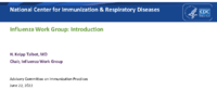 Influenza Work Group  introduction
