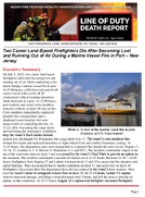 Line of Duty Death Report Two Career LandBased Firefighters Die After Becoming Lost and Running Out of Air During a Marine Vessel Fire in Port  New Jersey