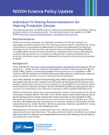 NIOSH Science Policy Update Individual FitTesting Recommendation for Hearing Protection Devices 202501