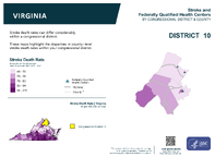 VA Congressional District 10 Stroke and Federally Qualified Health Centers Map 118th Congress