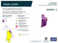 RI Congressional District 02 Stroke and Stroke Centers Map 118th Congress