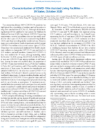 Characterization of COVID19 in Assisted Living Facilities  39 States October 2020