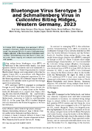 Bluetongue Virus Serotype 3 and Schmallenberg Virus in Culicoides Biting Midges Western Germany 2023
