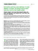 Innovative primary care delivery in rural Alaska a review of patient encounters seen by community health aides