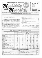 Morbidity and Mortality Weekly Report Vol 18 No 39 week ending September 27 1969