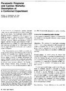 Paramedic Programs And Cardiac Mortality Description Of A Controlled Experiment