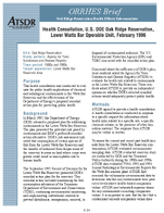 Health Consultation US DOE Oak Ridge Reservation Lower Watts Bar Operable Unit February 1996