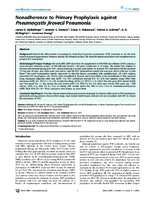 Nonadherence to Primary Prophylaxis against Pneumocystis jirovecii Pneumonia