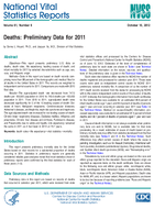 Deaths Preliminary Data for 2011