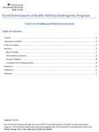 Social Determinants of Health Full Day Kindergarten Programs