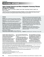 Agent Orange Exposure and Risk of Idiopathic Pulmonary Fibrosis Among US Veterans