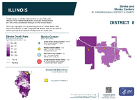 IL Congressional District 08 Stroke and Stroke Centers Map 118th Congress