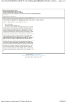 Transforming Growth FactorBeta in Skeletal Muscle Strain Injury