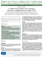 A Safety Net Tobacco Use Cessation Resource Quitline Service Usage 2019