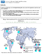 Map International CoCirculation of Novel and Seasonal Influenza 20090728