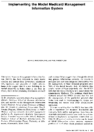 Implementing The Model Medicaid Management Information System