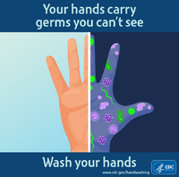 Your Hands Carry Germs You Cant See Wash Your Hands