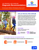 CDC Pediatric mTBI Guideline Diagnostic Recommendations