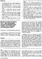 Morbidity following Mexico Citys 1985 earthquakes clinical and epidemiologic findings from hospitals and emergency units