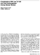 Complications with use of IUD and oral contraceptives among Navajo women