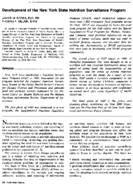 Development of the New York State Nutrition Surveillance Program