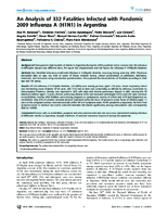 An Analysis of 332 Fatalities Infected with Pandemic 2009 Influenza A H1N1 in Argentina