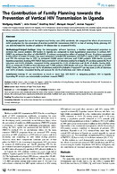 The Contribution of Family Planning towards the Prevention of Vertical HIV Transmission in Uganda