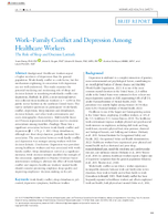 WorkFamily Conflict and Depression Among Healthcare Workers The Role of Sleep and Decision Latitude