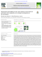 Measurement and Modeling of Water Vapor Sorption on NanoSized Coal Particulates and Its Implication on Its Transport and Deposition in the Environment