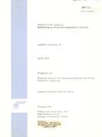 Instructor manual Industrial hygiene chemistry course lesson number 10