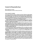 Control of Respirable Dust