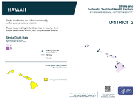 HI Congressional District 02 Stroke and Federally Qualified Health Centers Map 118th Congress