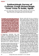 Epidemiologic Survey of CrimeanCongo Hemorrhagic Fever Virus in Suids Spain