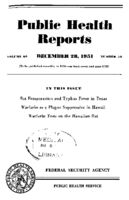 Public Health Reports  v 66 no52  cover