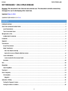 Key Messages  Zika Virus Disease Updated May 4 2016