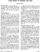 A brief history of coronary care units